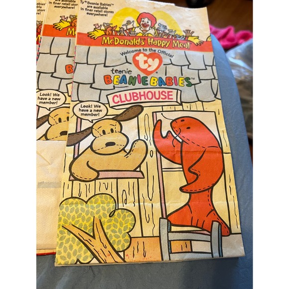 Vintage  1998  Ty Beanie baby Lot of McDonald Happy Meal bags - Picture 2 of 3